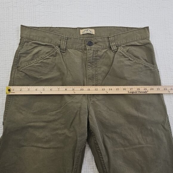 Blue Mountain Canvas Relaxed Fit 5 Pocket Pants Army Green Straight Leg EUC - Picture 4 of 14
